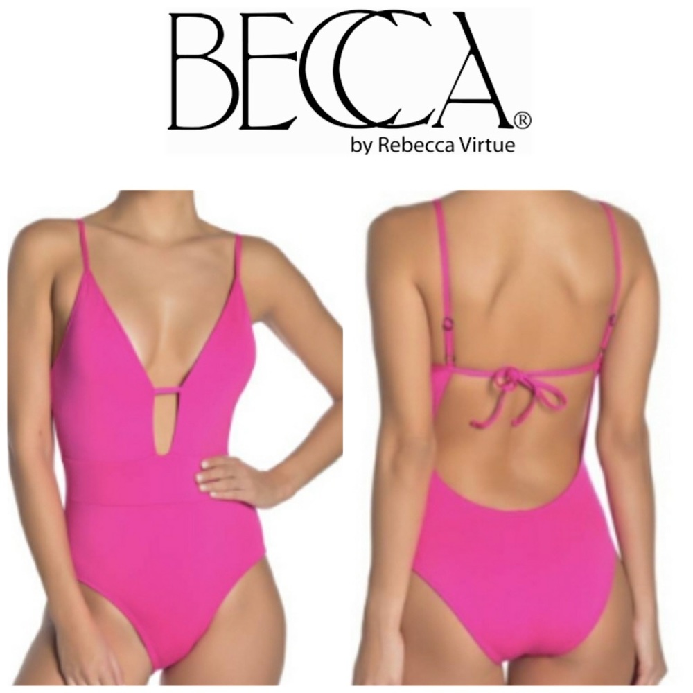 NEW BECCA Tie Back One-Piece Swimsuit